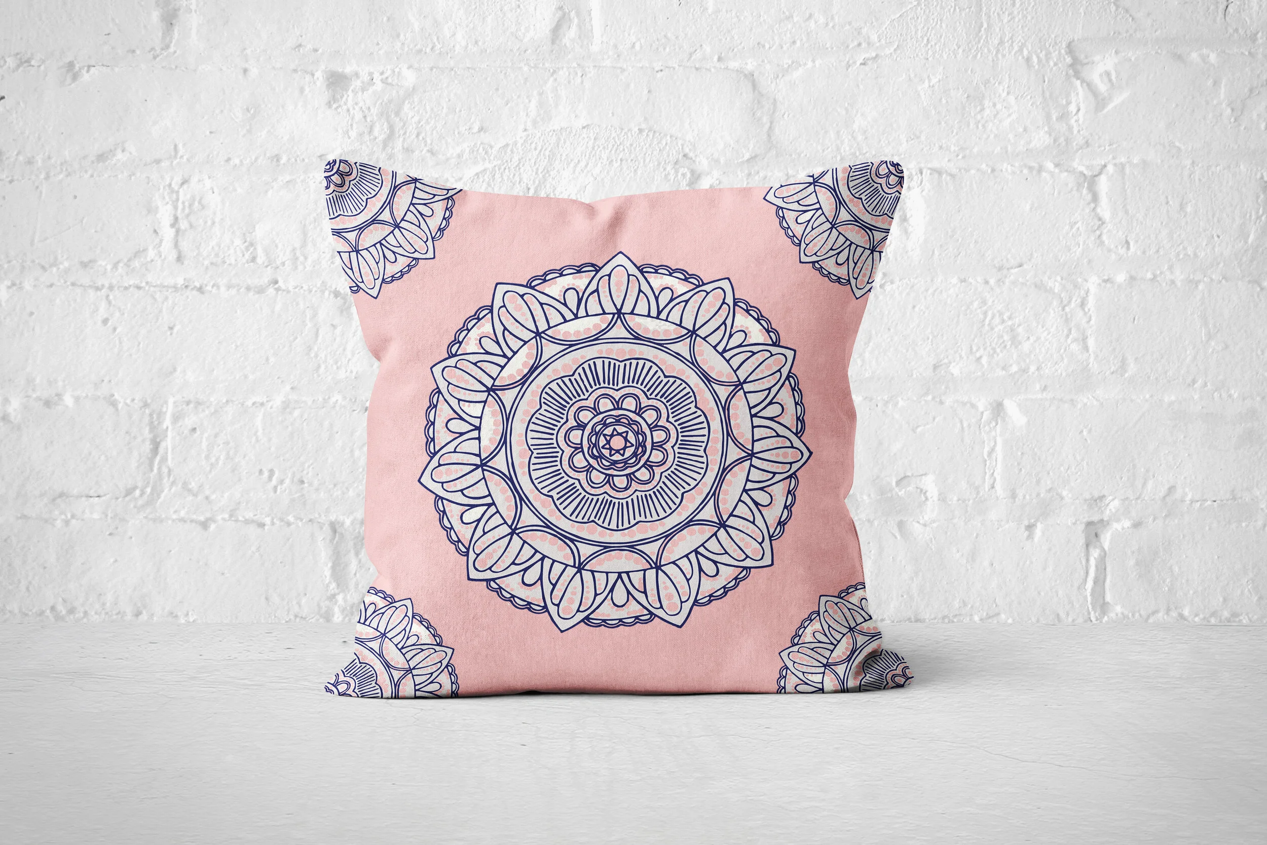 Pink and navy throw online